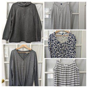 Lot of 8 Comfy Nursing Tops, Large/Medium Maternity